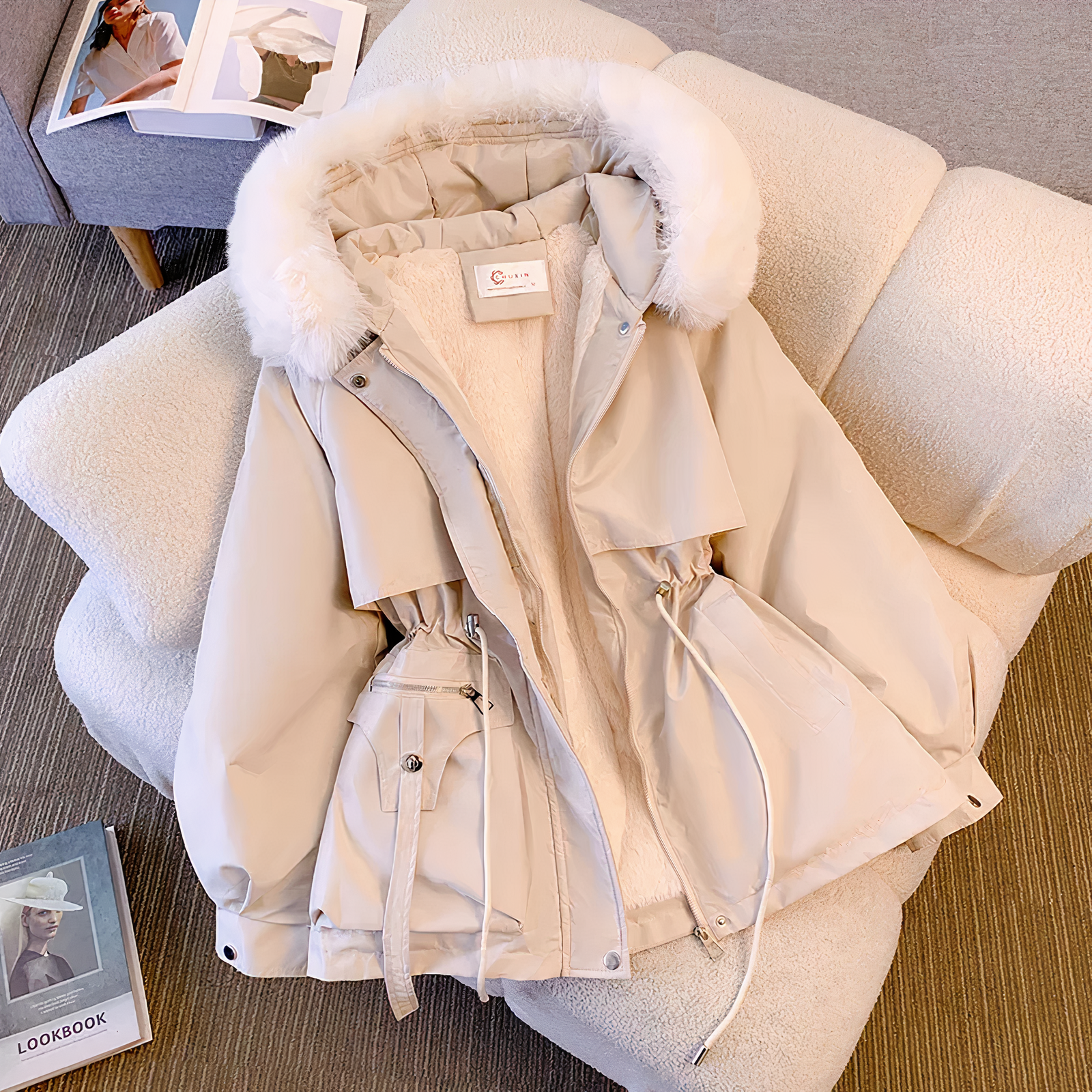Krohn-e | Winterjacke mit Pelzmütze