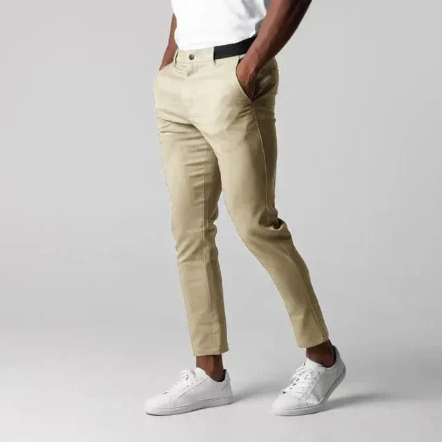 Salvio Herren Chinos mit Stretch