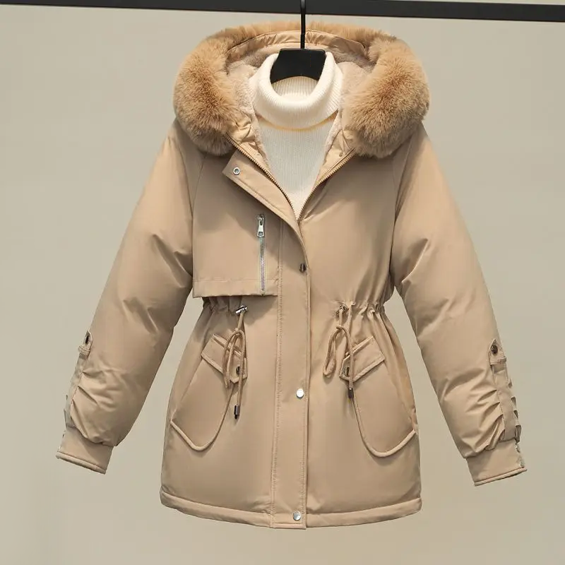 Krohn-e | Damen Gesteppte Winterjacke Mit Pelzkragen