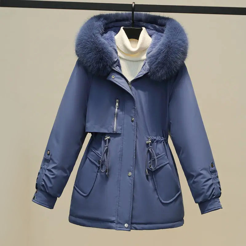 Krohn-e | Damen Gesteppte Winterjacke Mit Pelzkragen
