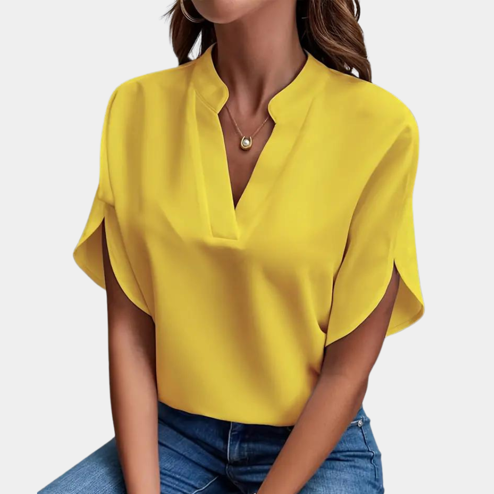 Modische Kurzarm Bluse für Damen von Aiva