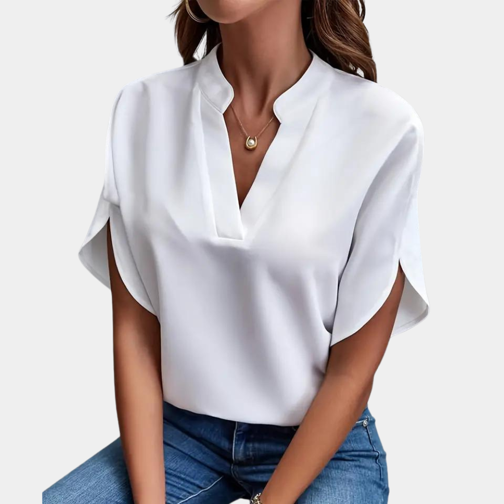 Modische Kurzarm Bluse für Damen von Aiva