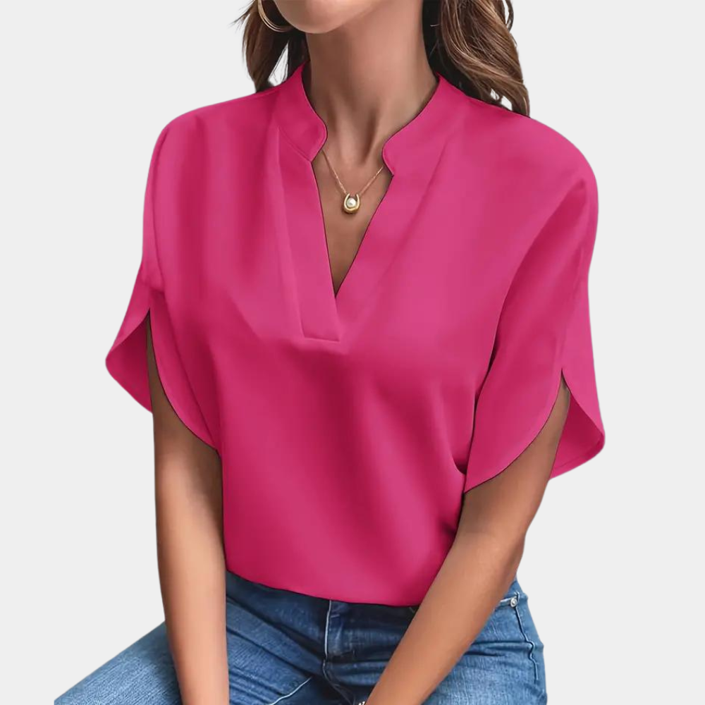 Modische Kurzarm Bluse für Damen von Aiva