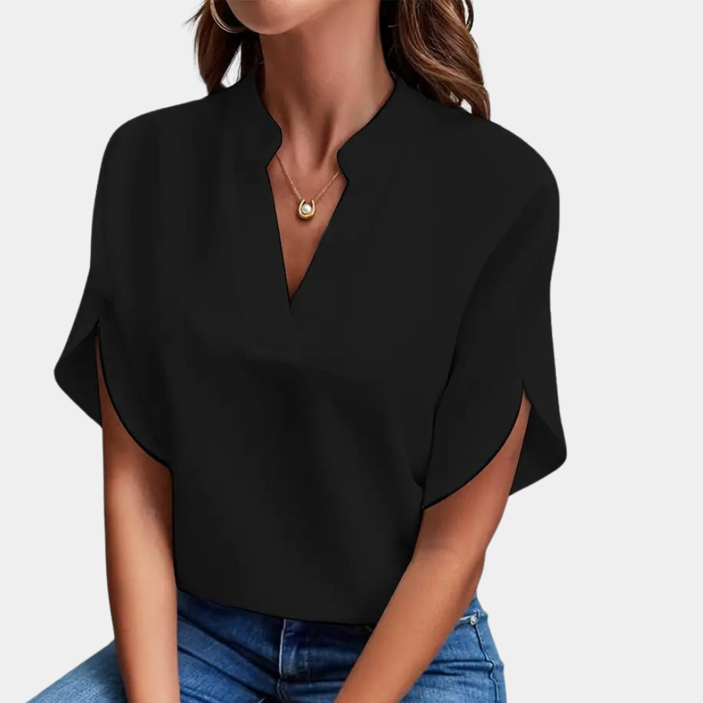 Modische Kurzarm Bluse für Damen von Aiva