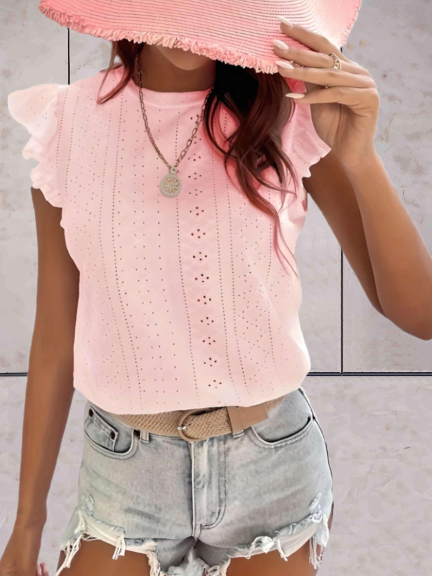 Damen-Top ohne Ärmel mit Rüschen von Fudus