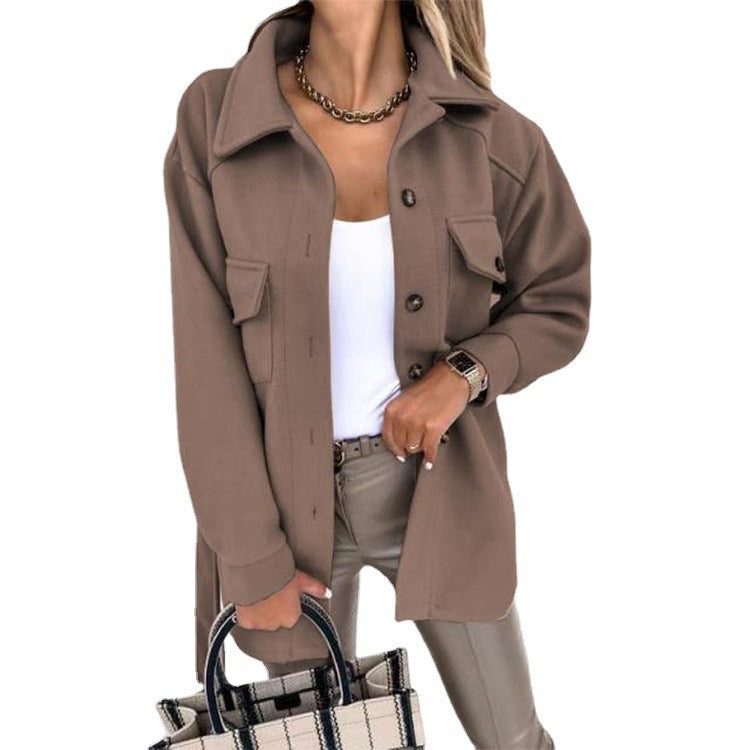 Krohn-e | Lässige Jacke mit Reißverschluss und Stylish Geschnitten Herbst Frauen
