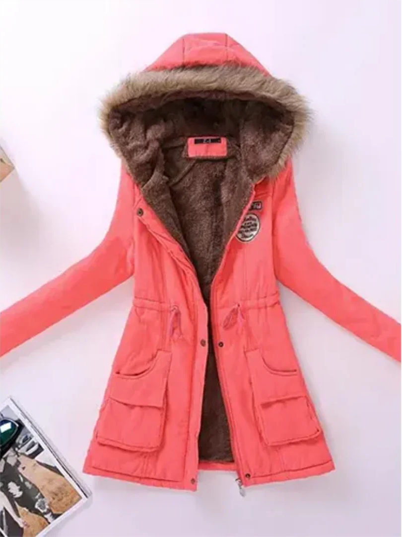 Krohn-e | Winterjacke mit Kapuze und Innenfutter für Frauen Ideal für Den Alltag