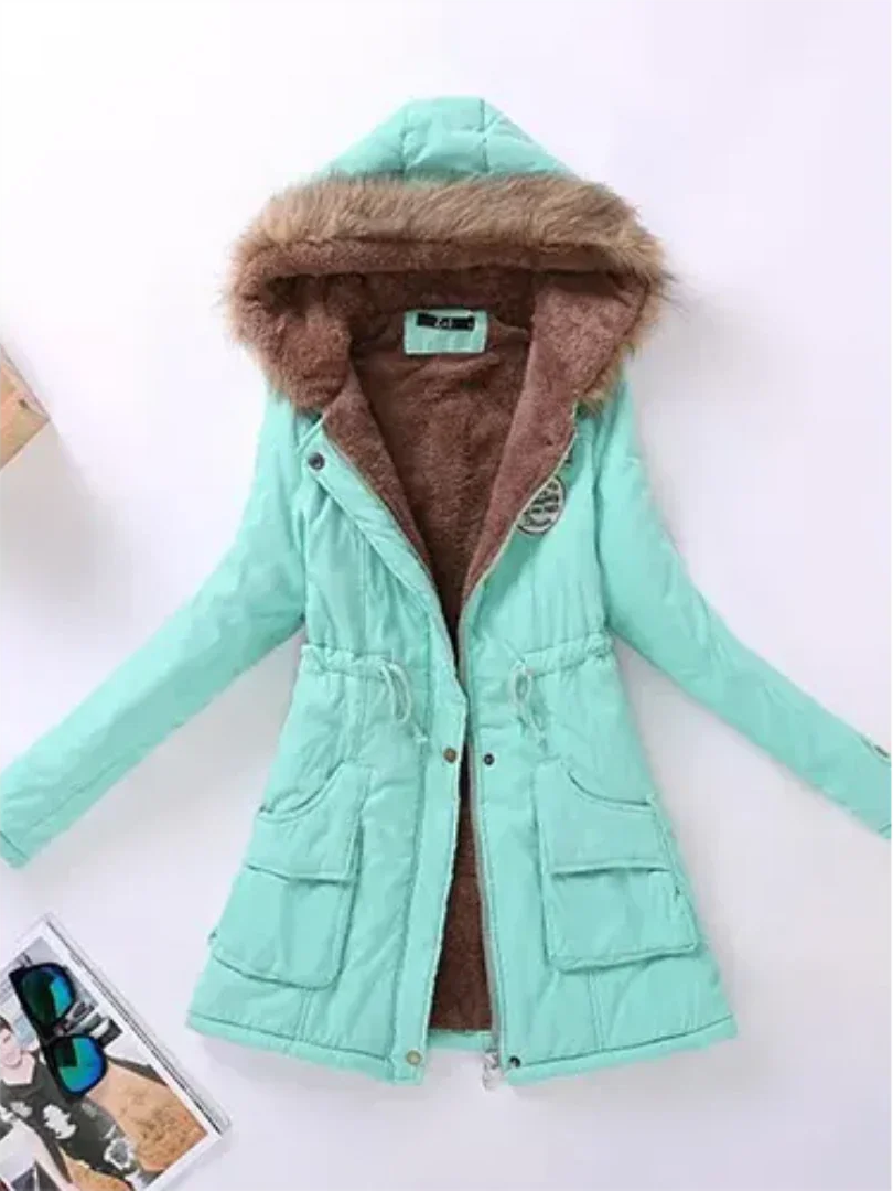 Krohn-e | Winterjacke mit Kapuze und Innenfutter für Frauen Ideal für Den Alltag