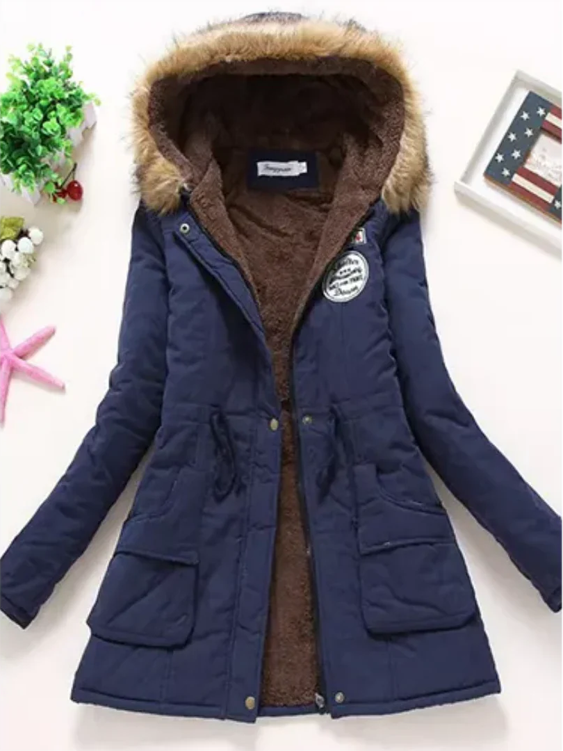 Krohn-e | Winterjacke mit Kapuze und Innenfutter für Frauen Ideal für Den Alltag