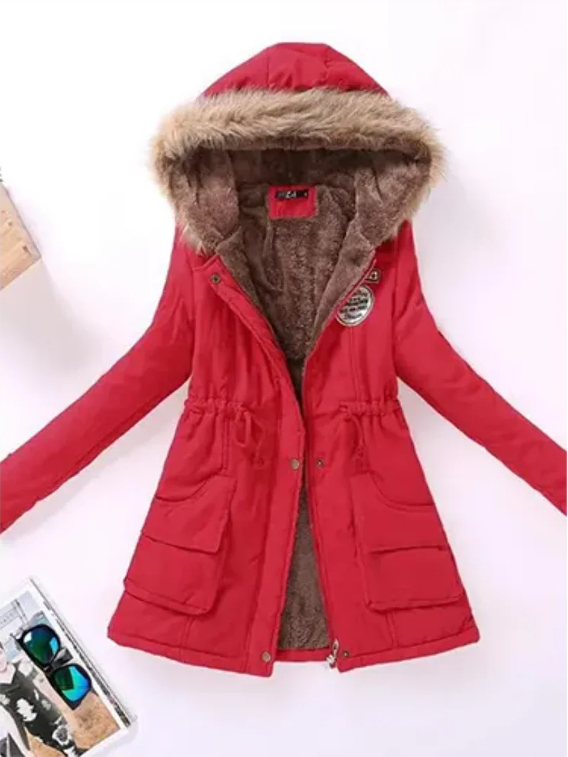 Krohn-e | Winterjacke mit Kapuze und Innenfutter für Frauen Ideal für Den Alltag