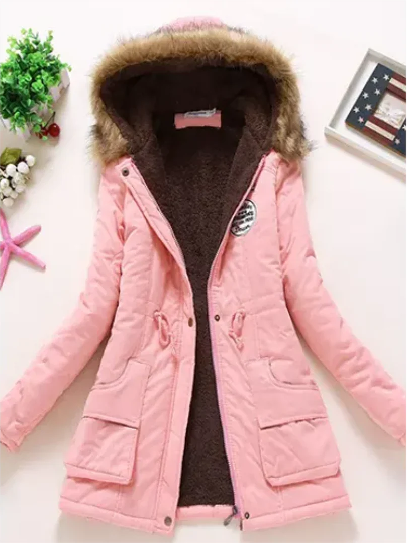 Krohn-e | Winterjacke mit Kapuze und Innenfutter für Frauen Ideal für Den Alltag