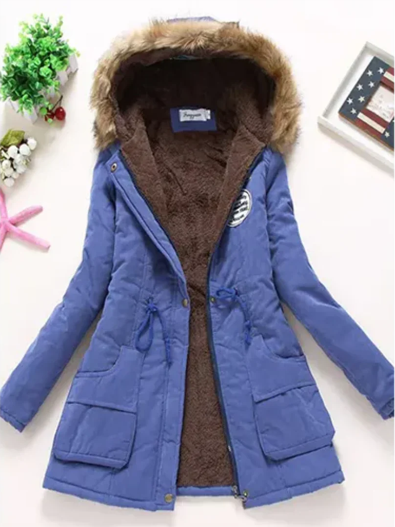 Krohn-e | Winterjacke mit Kapuze und Innenfutter für Frauen Ideal für Den Alltag