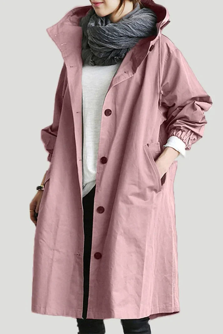 Krohn-e | Damen Übergröße Trenchcoat Schicker Stil mit Entspannter Eleganz