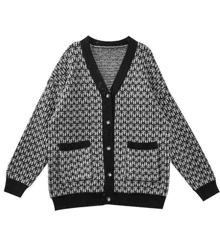 Krohn-e | Damen Cardigan mit Klassischem Strickmuster