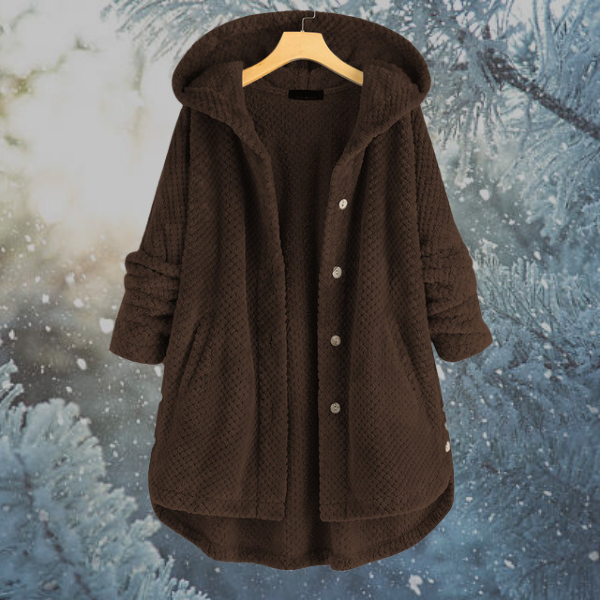 Krohn-e | Damen Winter Fleecejacke mit Kapuze