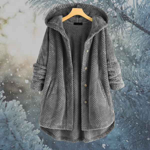 Krohn-e | Damen Winter Fleecejacke mit Kapuze