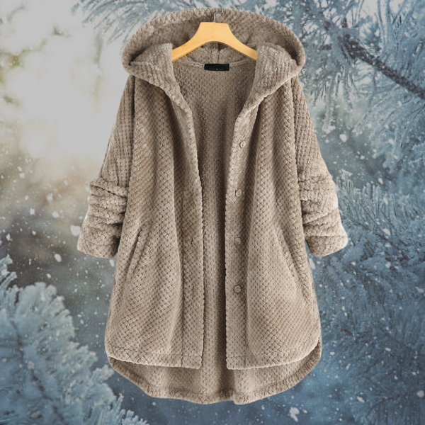 Krohn-e | Damen Winter Fleecejacke mit Kapuze