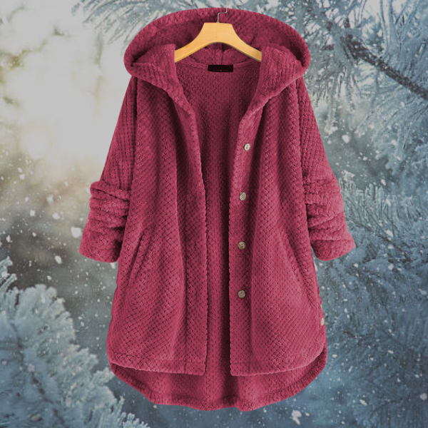 Krohn-e | Damen Winter Fleecejacke mit Kapuze