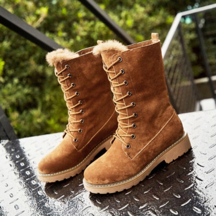 Krohn-e | Hohe Damenstiefel Aus Wildleder