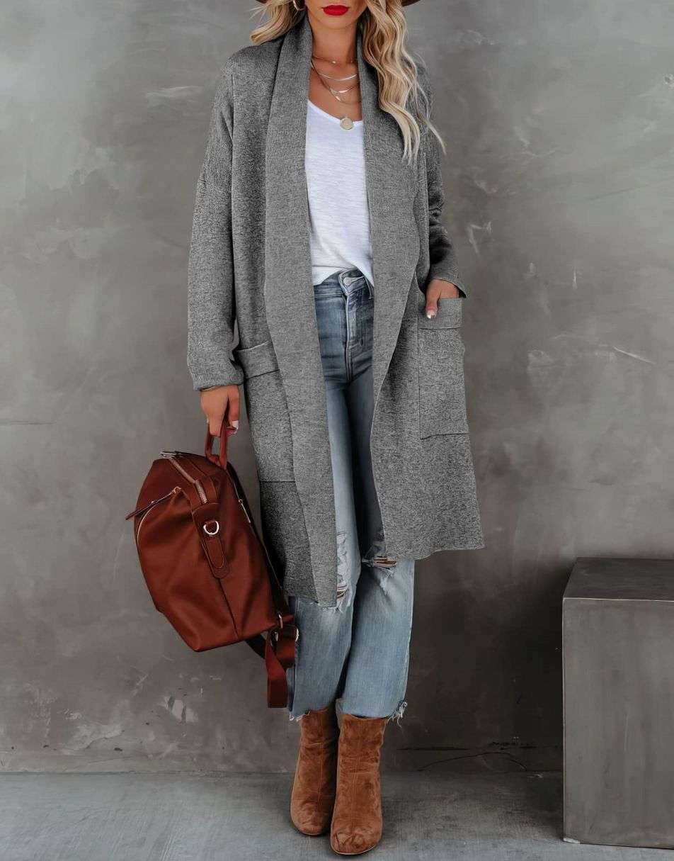 Krohn-e | Revers Weicher Pendler Cashmere Mantel