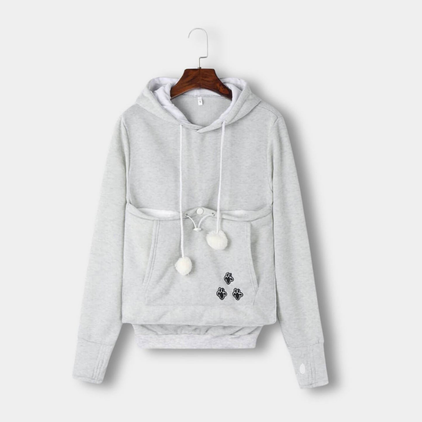 Fudus Langarm-Kapuzenpullover für Haustiere mit Tasche