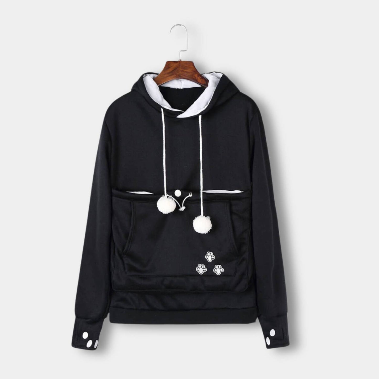 Fudus Langarm-Kapuzenpullover für Haustiere mit Tasche