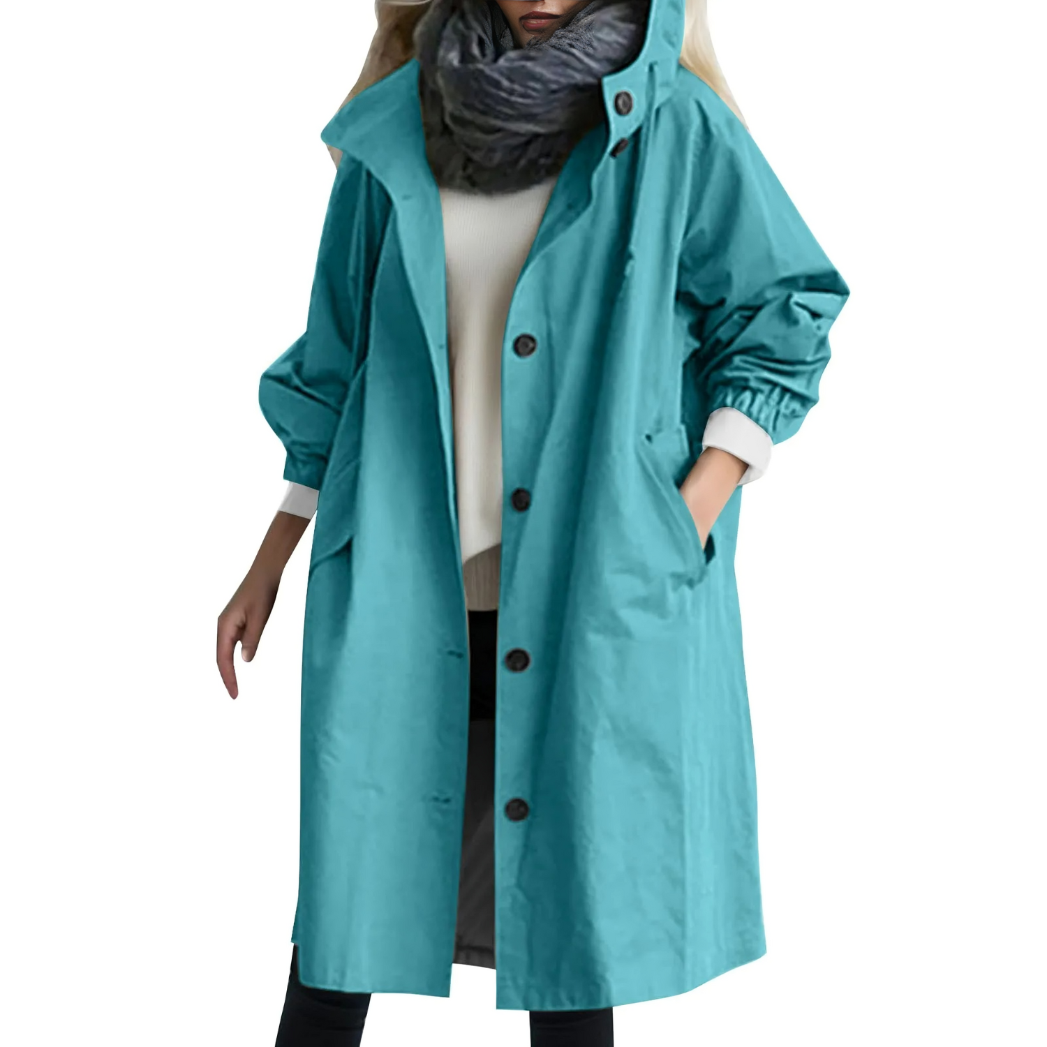 Krohn-e | Winddichtes Damen-Trenchcoat mit Kapuze