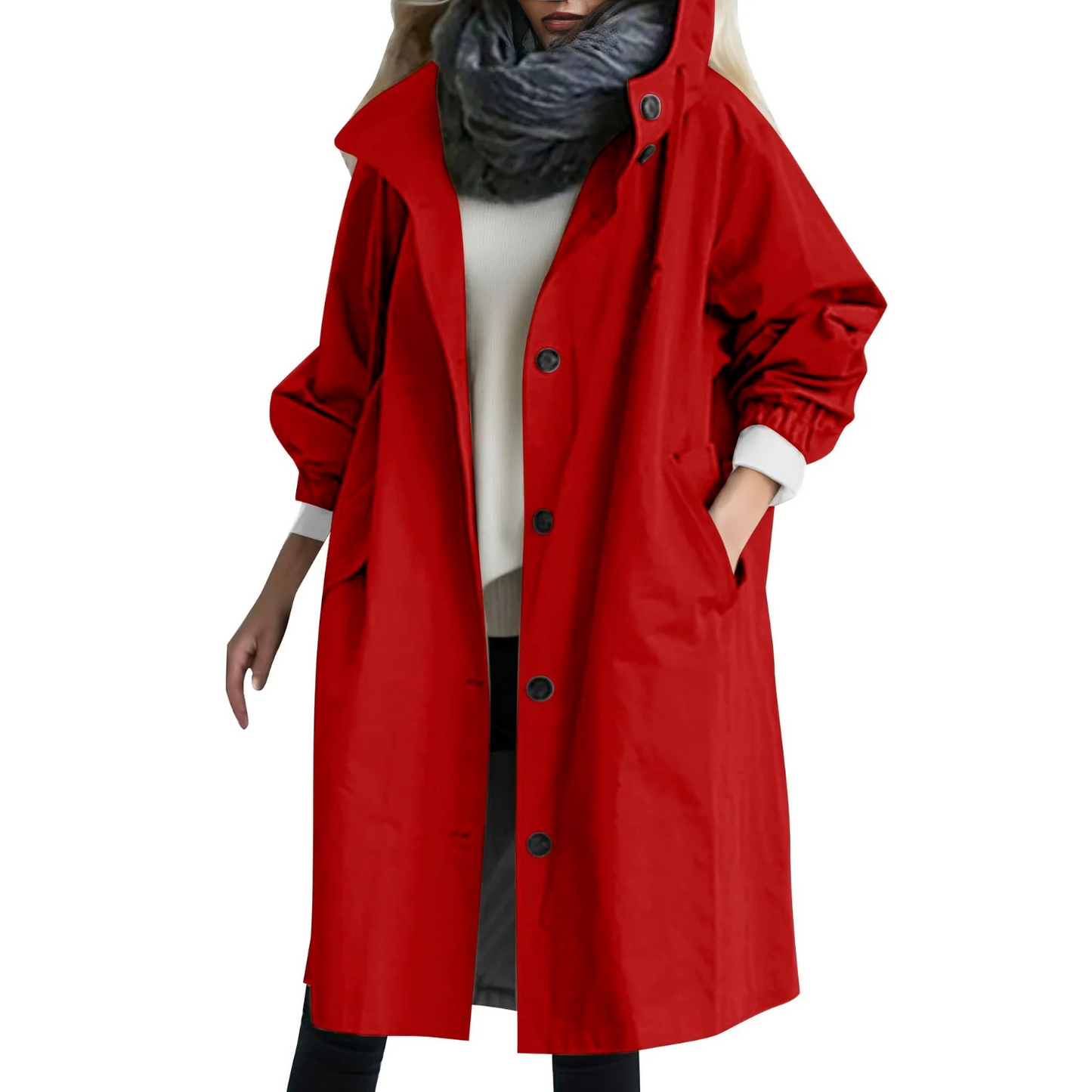 Krohn-e | Winddichtes Damen-Trenchcoat mit Kapuze
