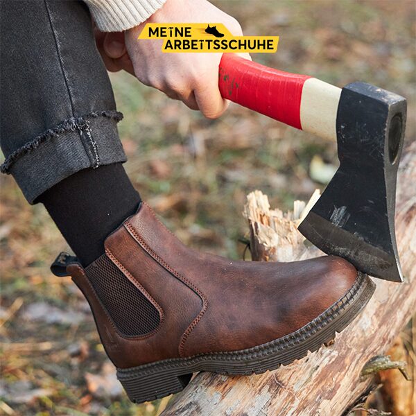 Robuste, wasserdichte Sicherheitsschuhe mit Stahlkappe und rutschfester Sohle von Auberon