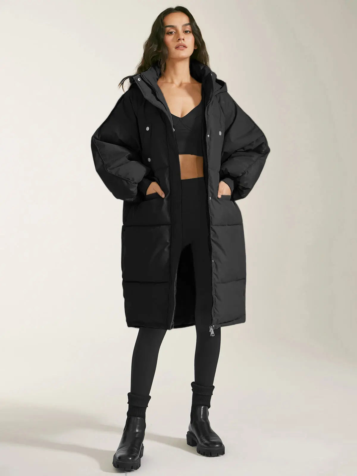 Krohn-e | Pufferparka mit Kapuze und Reißverschluss