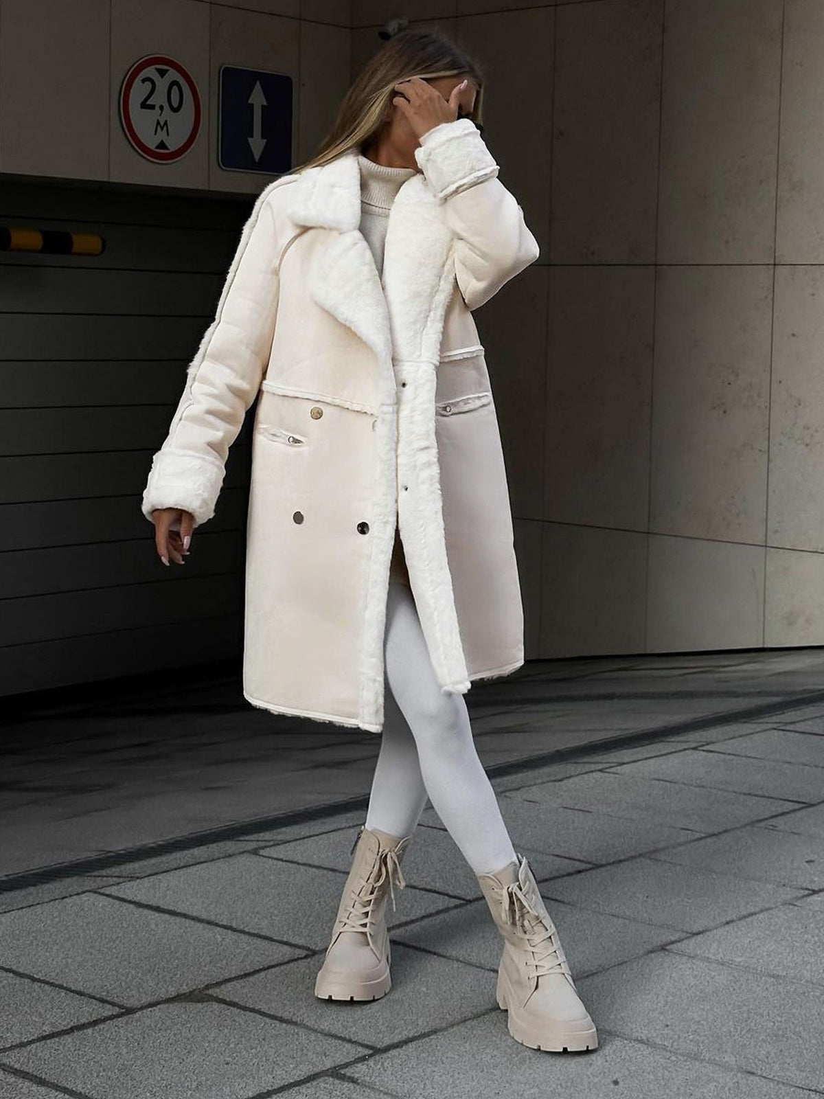 Krohn-e | Teddymantel für Frauen - Warm