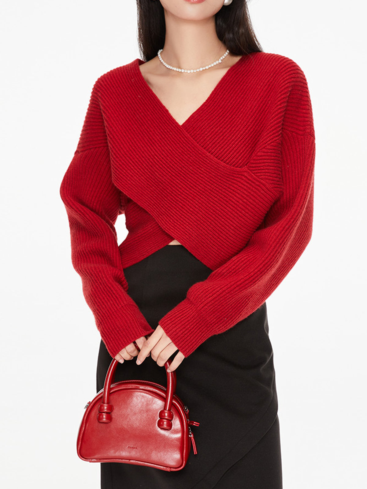 Oversized Fudus Cropped Pullover, "Kreuz My Heart" Design