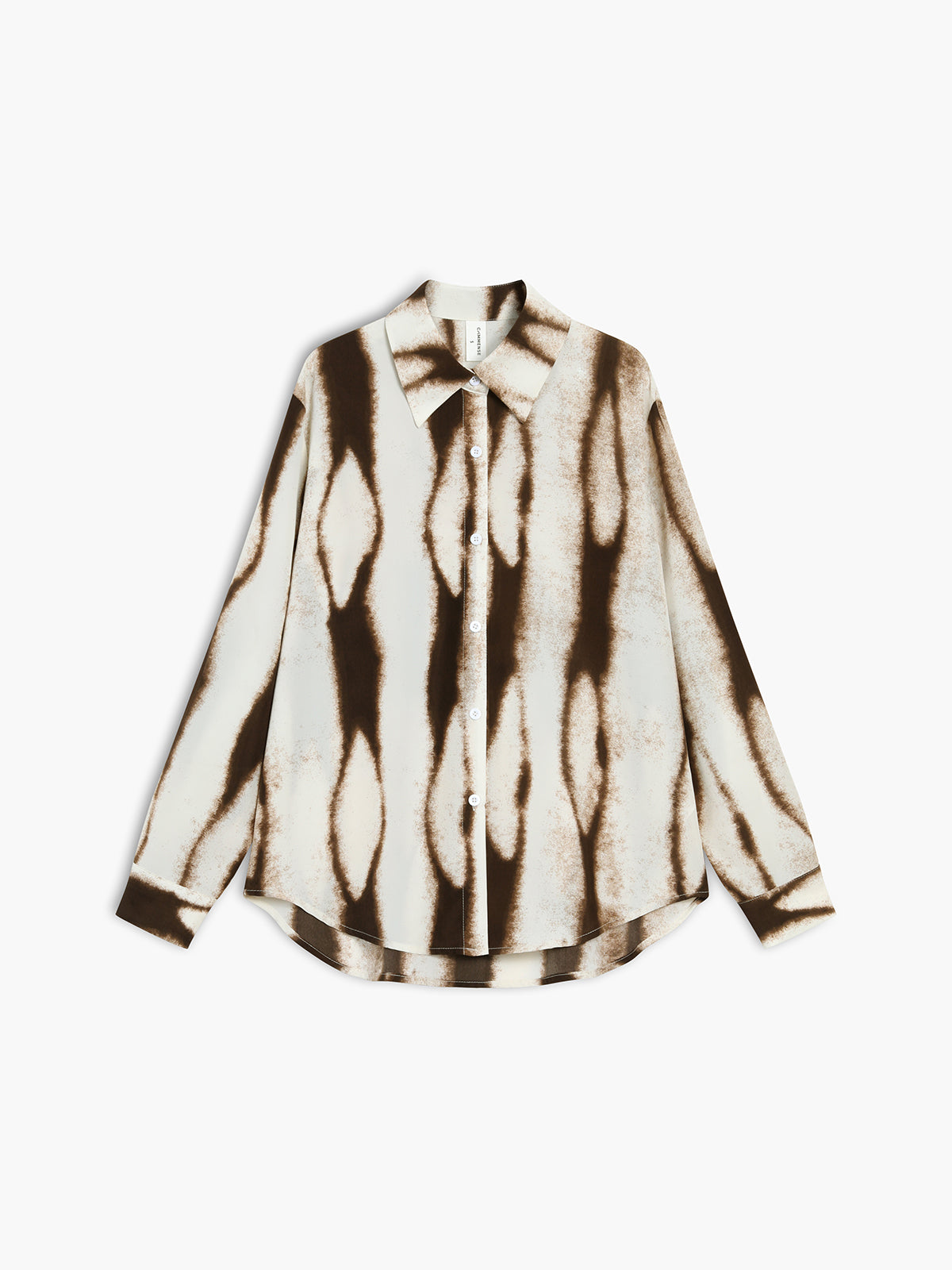Oversized Tie-Dye Button-Down Blouse by Fudus