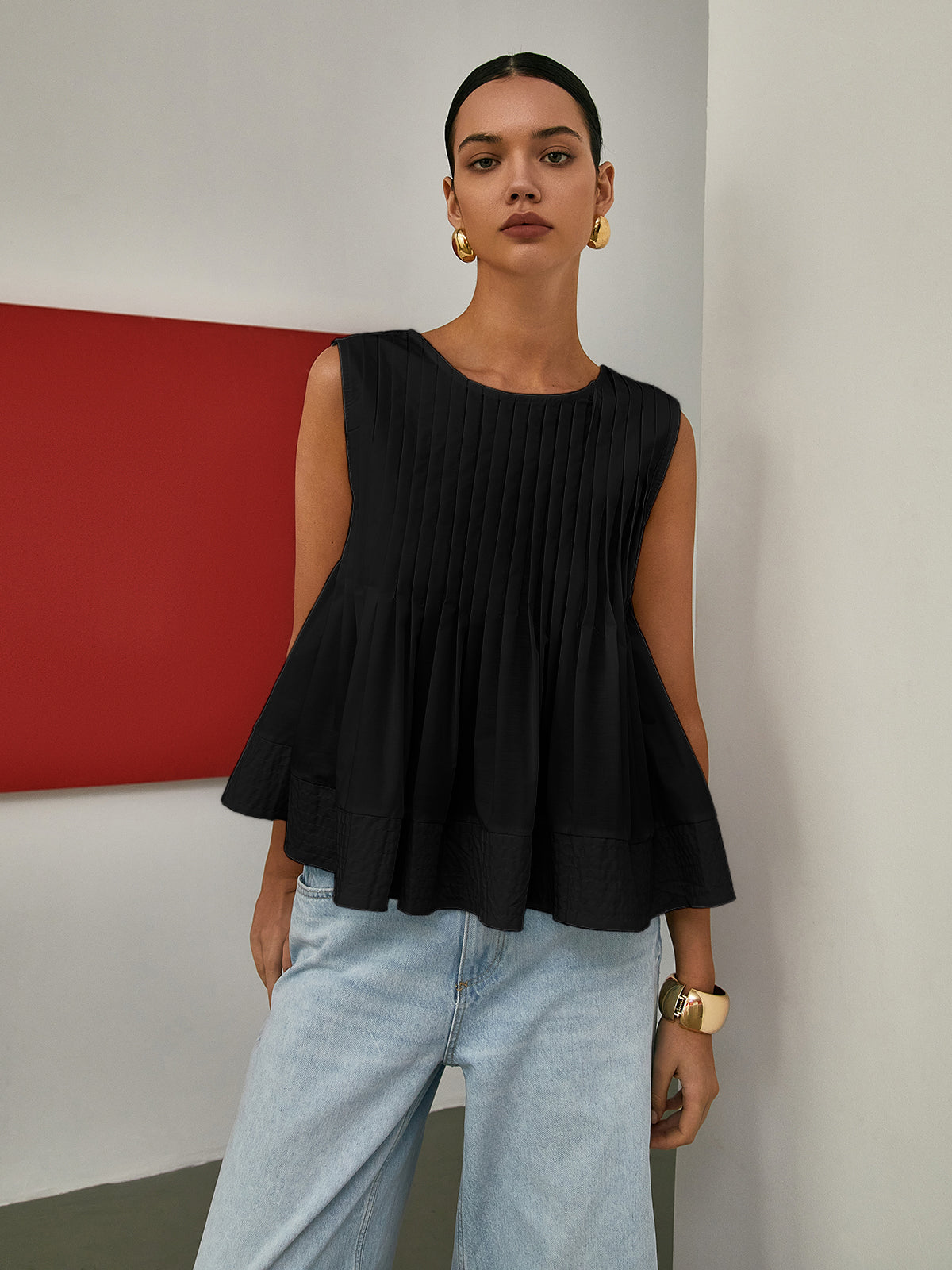 Armless Peplum Blouse by Fudus | Faltiger