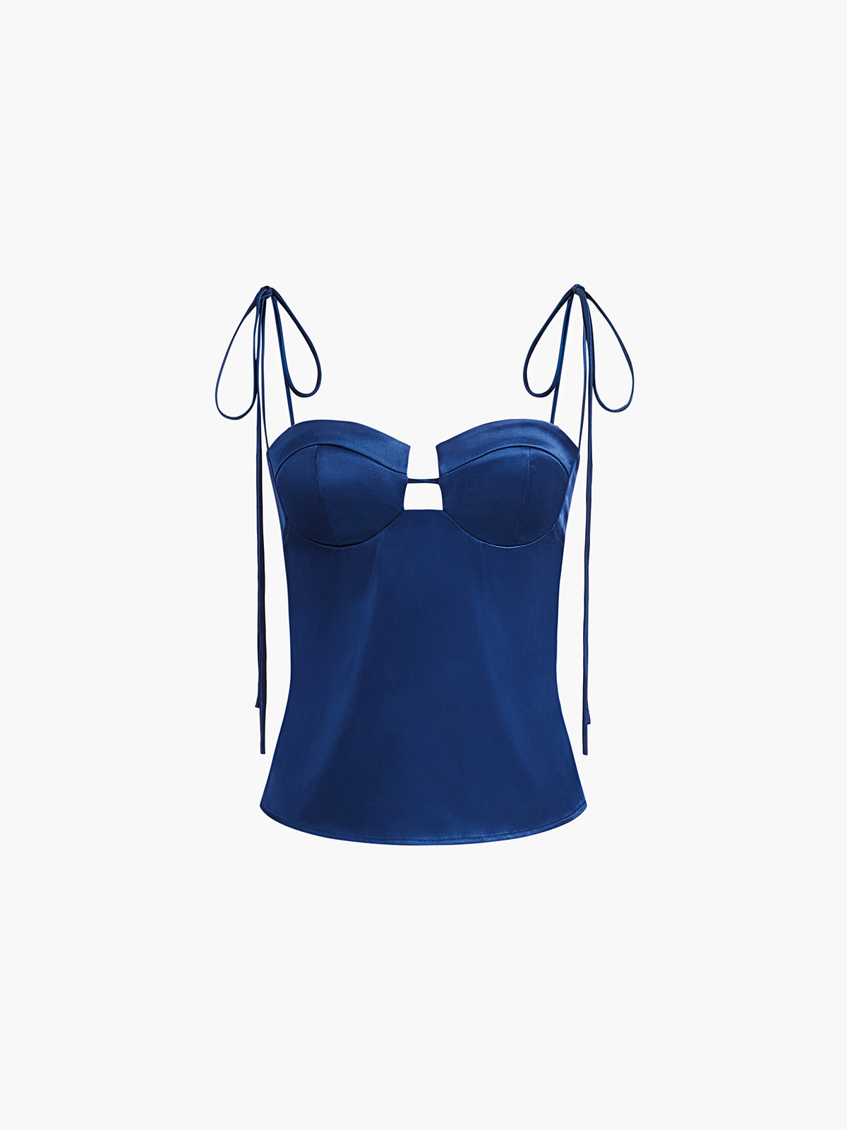 Fudus Satin Cami Top with Heart Detail
