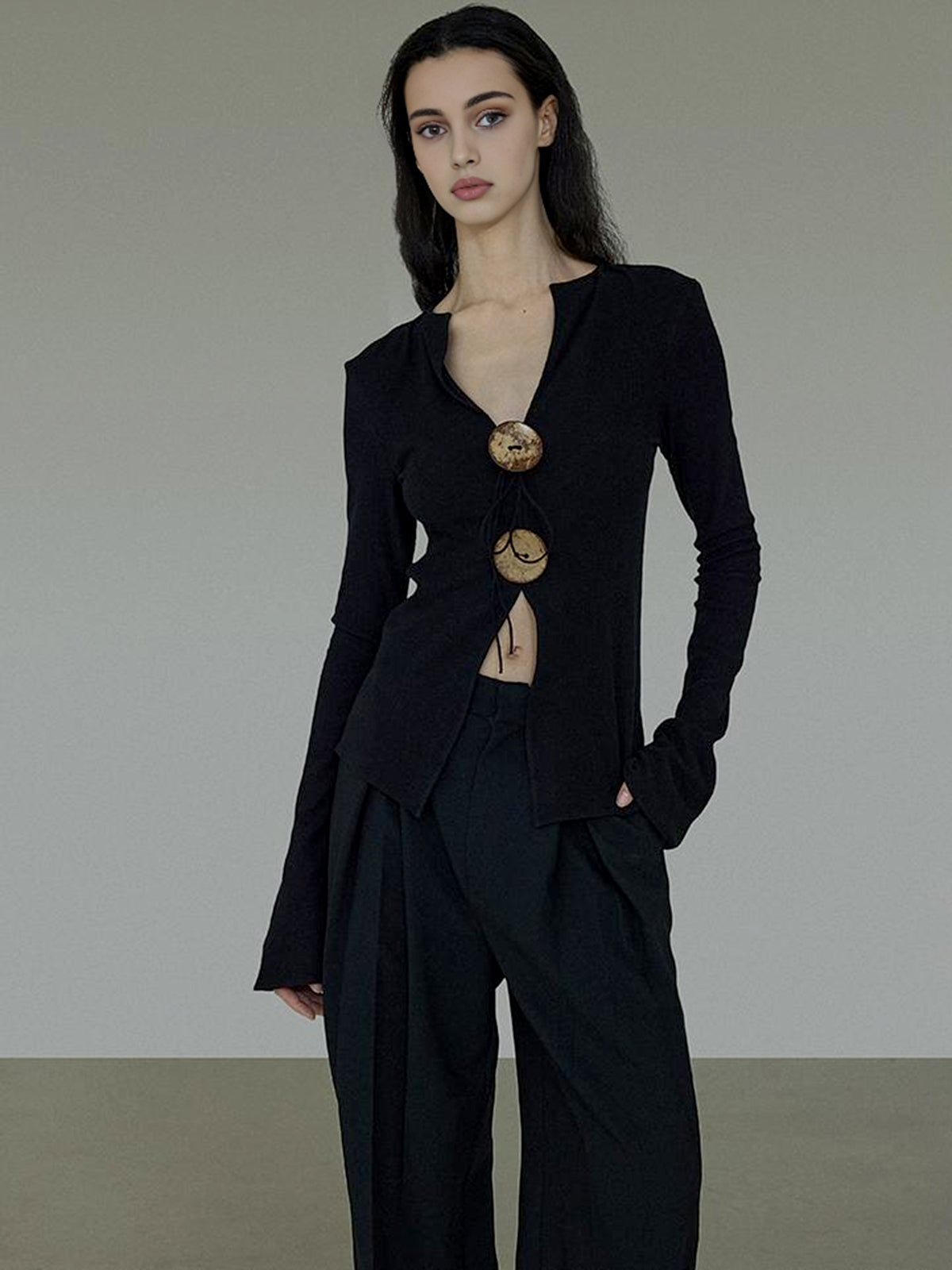 Fudus Bohemian Split Knit T-Shirt