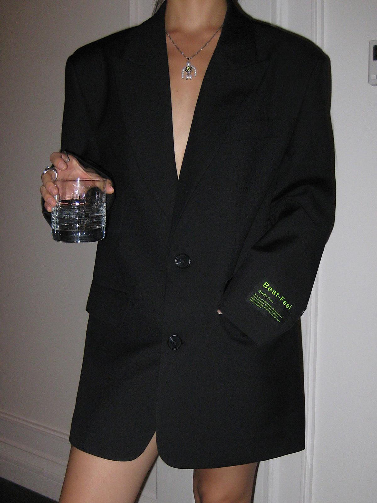 Krohn-e | Stilvoller Damen Blazer Kleid mit Langen Ärmeln