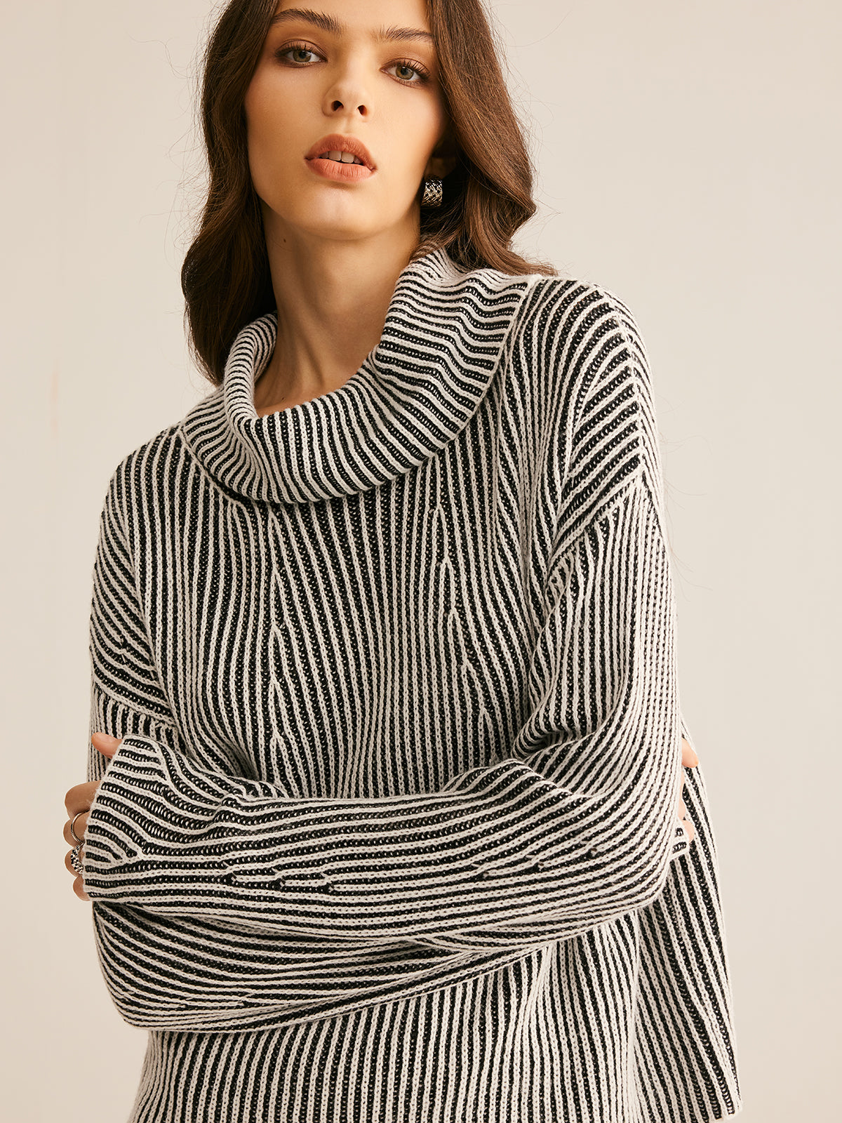 Krohn-e | Strickpullover Gestreiftes Design und Kragen Zeitlose Mode