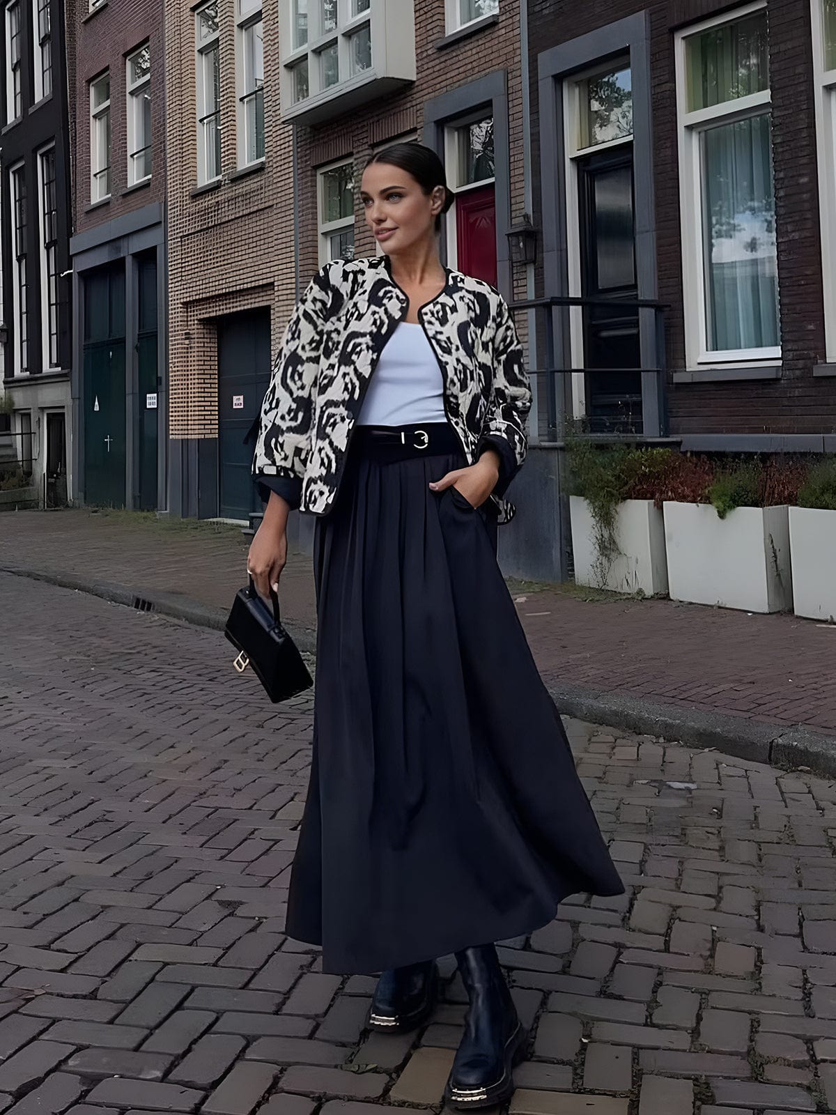 Krohn-e | Jacke mit Animal Print Ein Statement für Den Mutigen Look