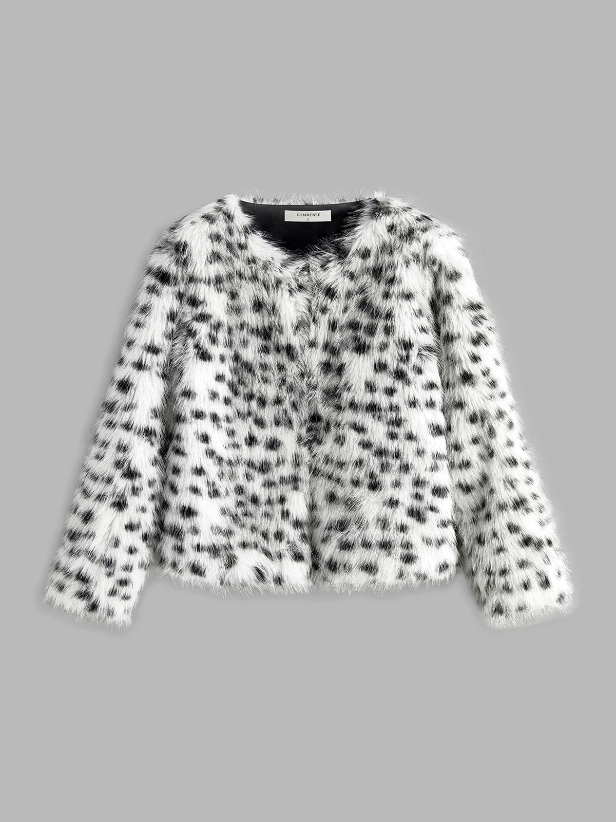 Krohn-e | Kunstfelljacke mit Leopardenmuster Trendig & Kuschelig