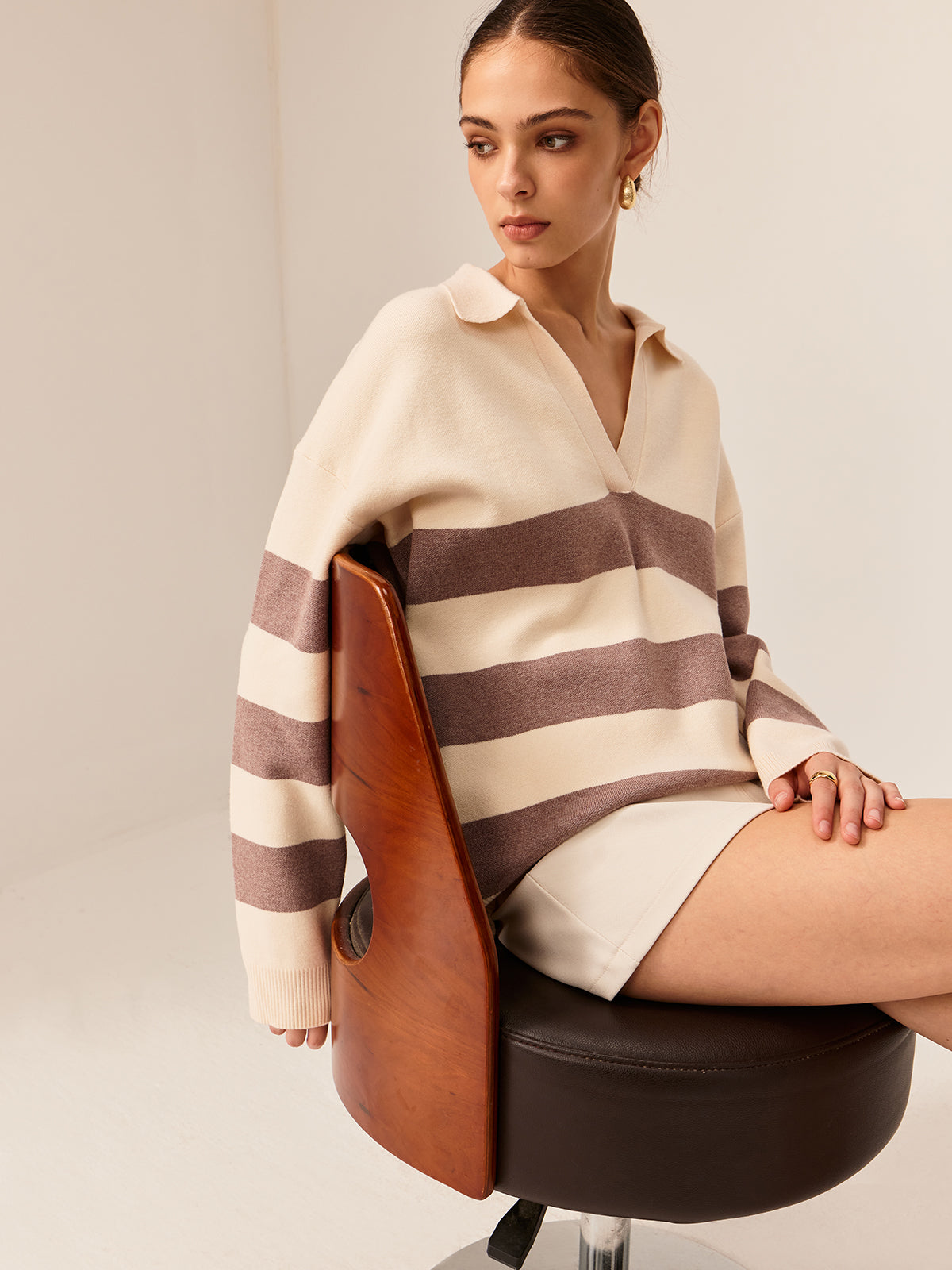 Krohn-e | Strickpullover Gestreiftes Design Lässige Passform
