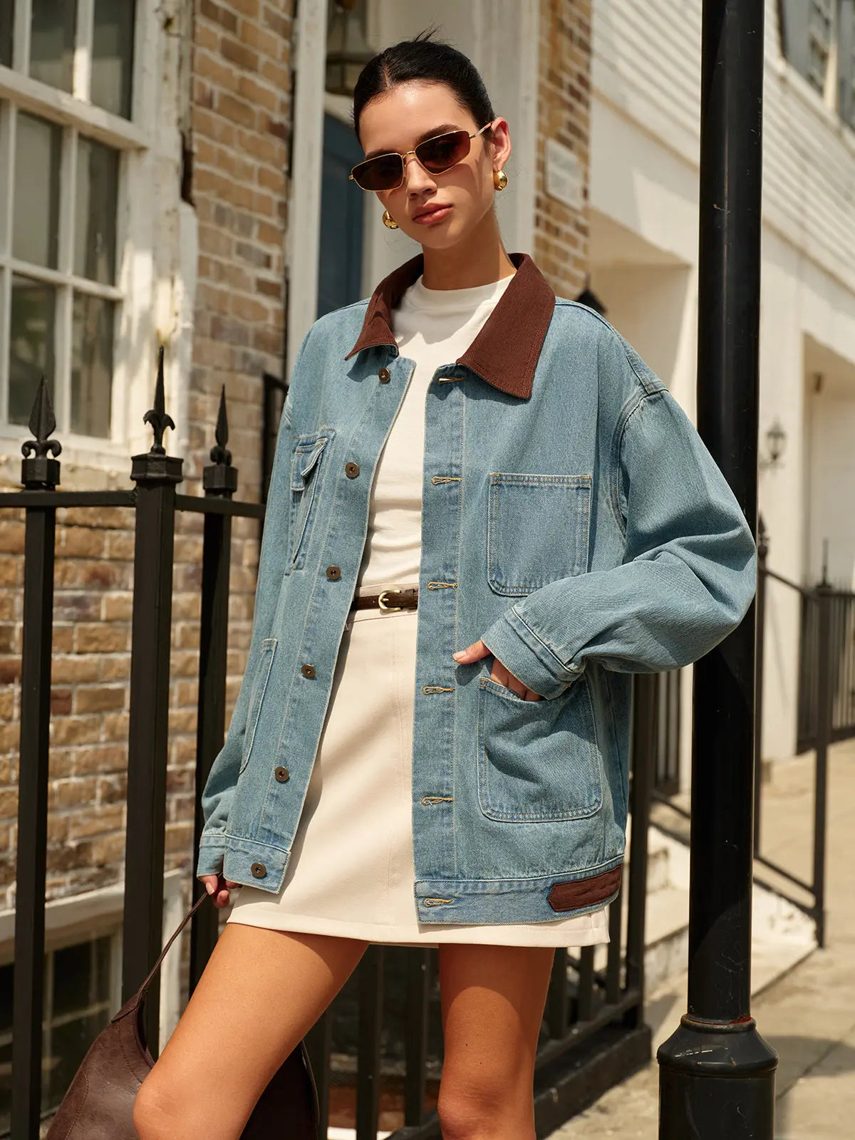 Krohn-e | Kontrast Jeansjacke