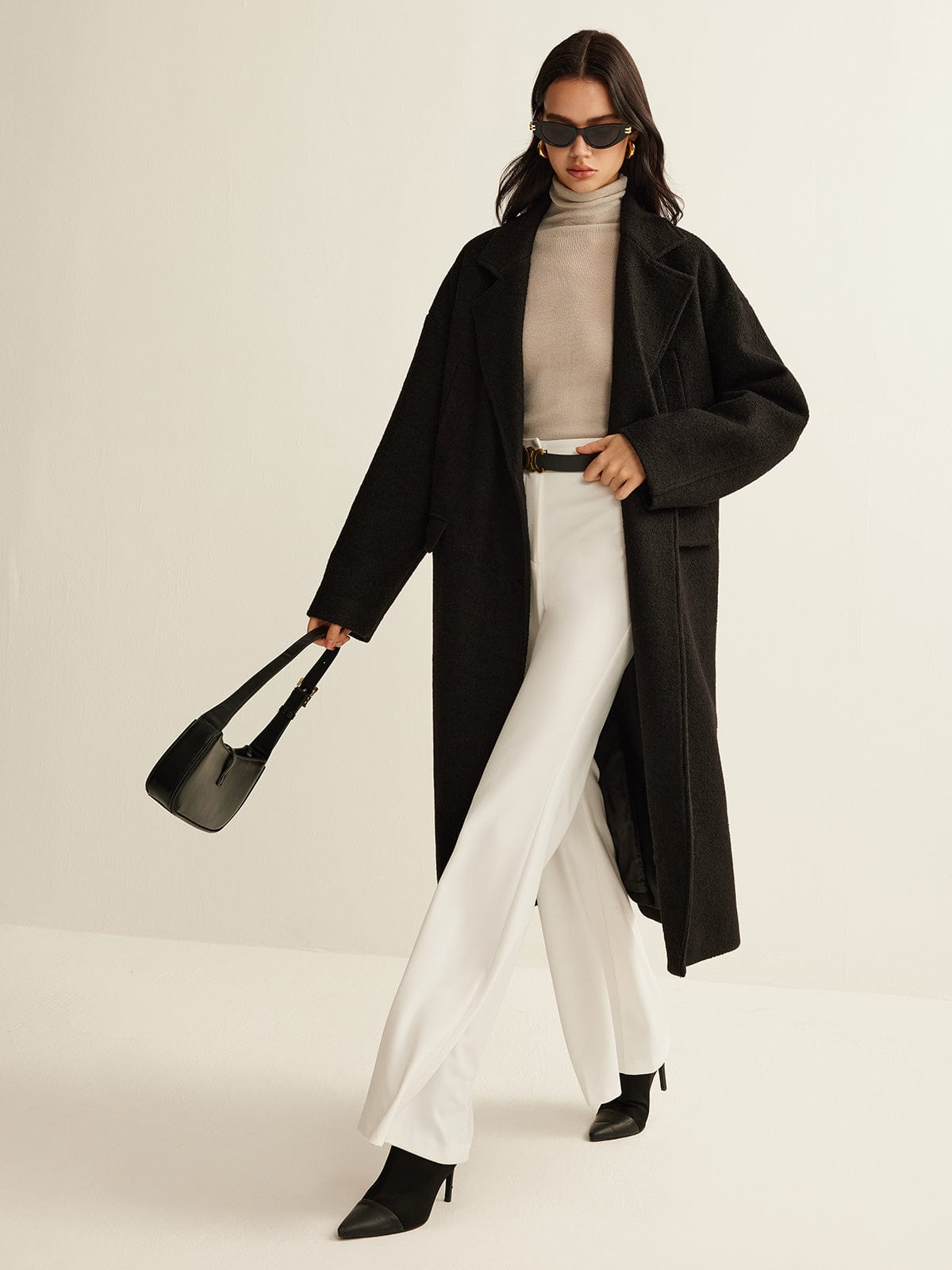 Krohn-e | Schwarzer Klassischer Trenchcoat