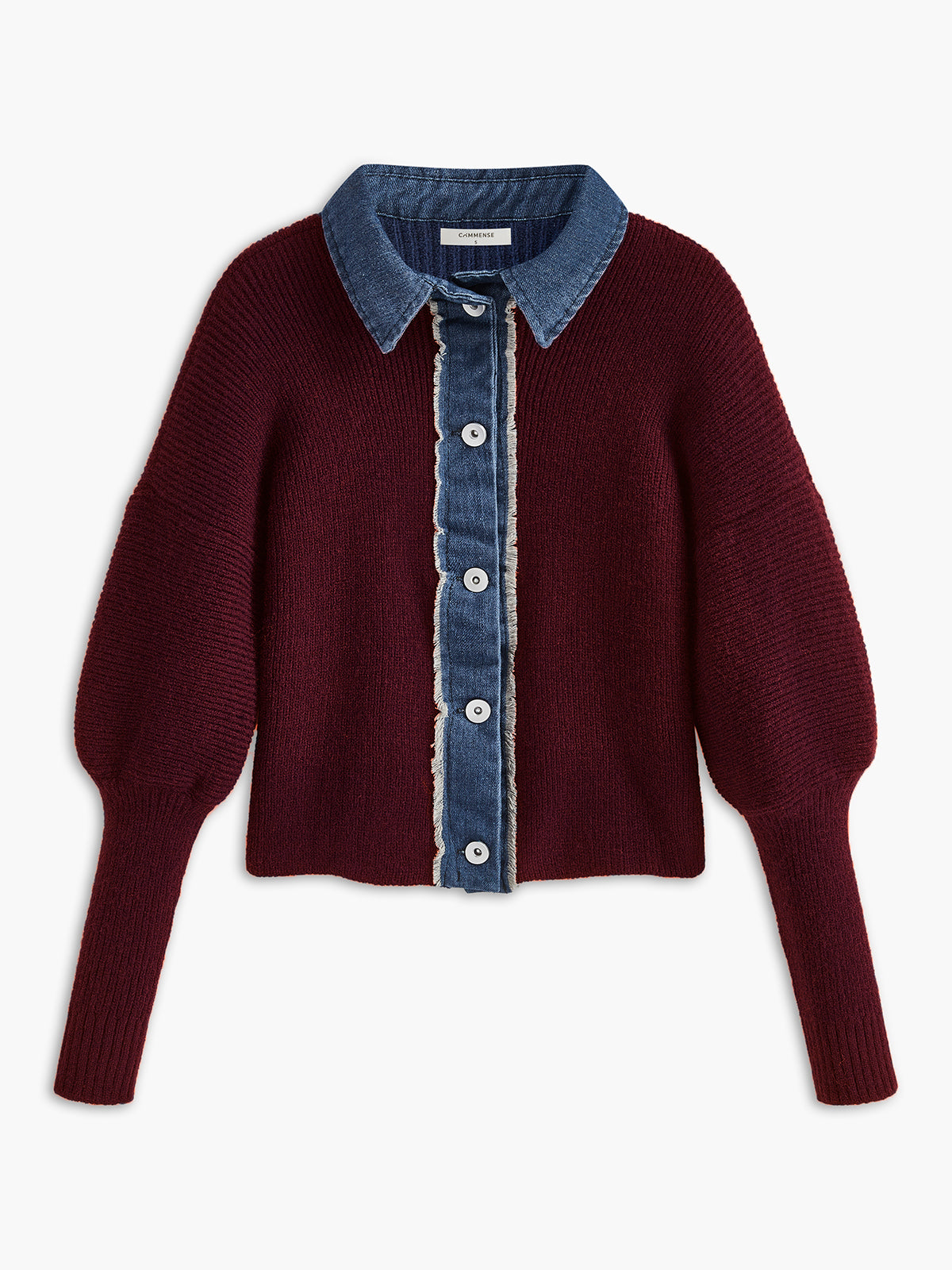 Strickjacke mit Futter, Stretch und Revers von Fudus