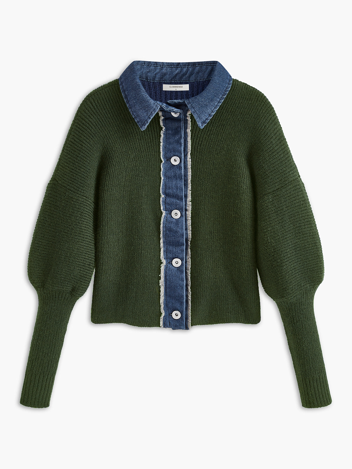 Strickjacke mit Futter, Stretch und Revers von Fudus