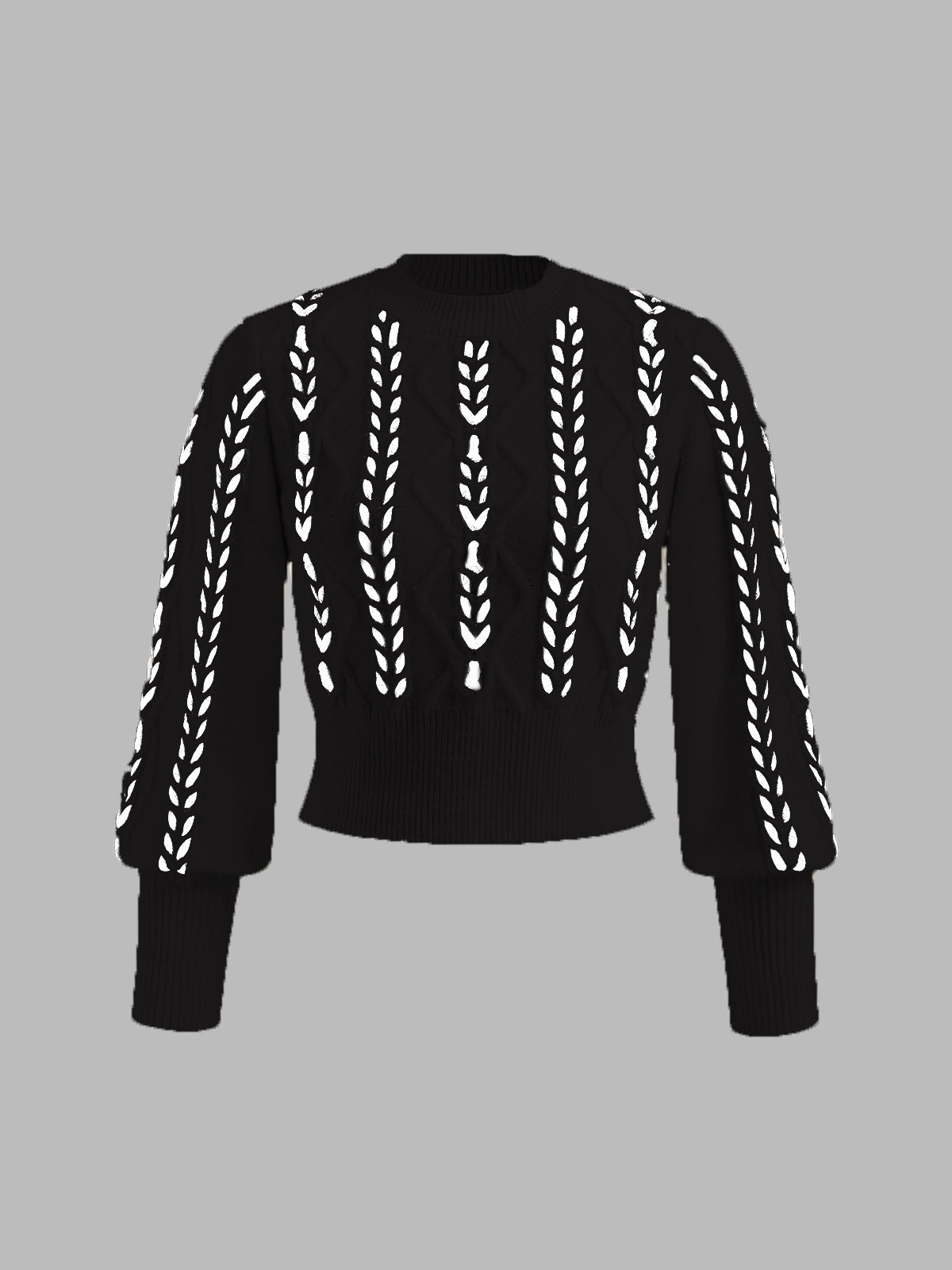 Krohn-e | Strickpullover mit Lochmuster Acrylmischung Elegant und Modern