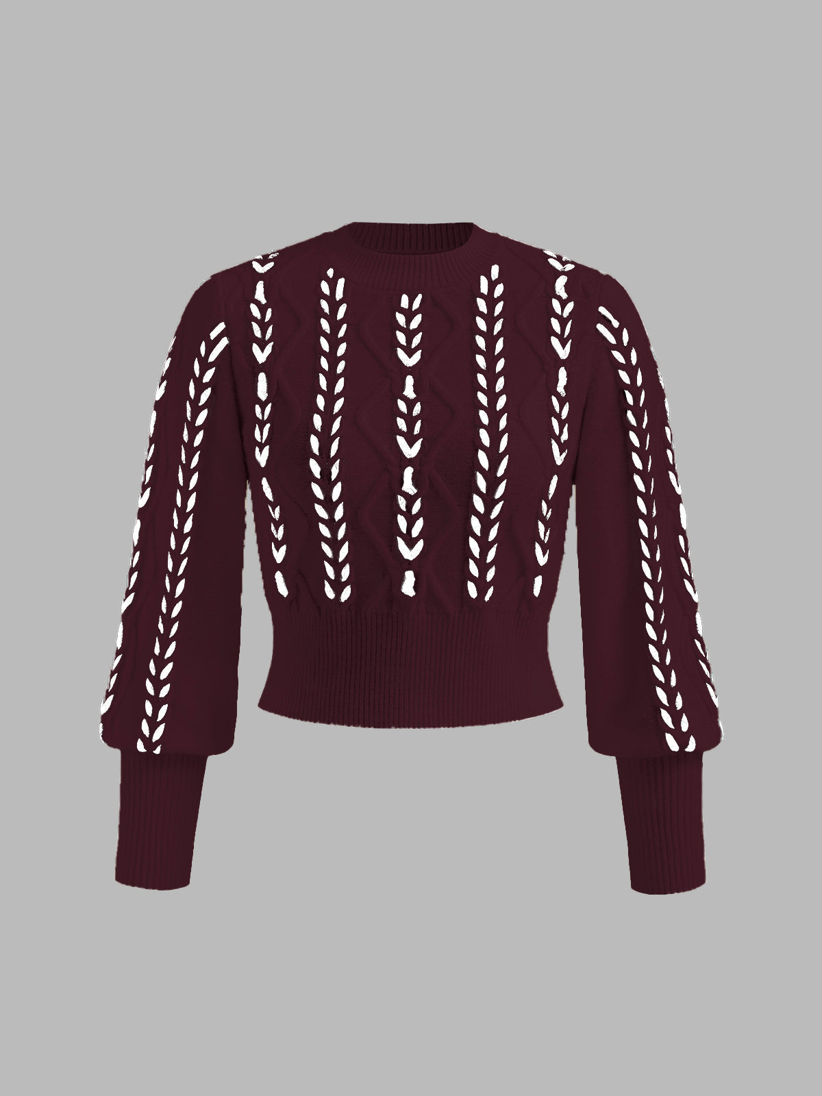 Krohn-e | Strickpullover mit Lochmuster Acrylmischung Elegant und Modern