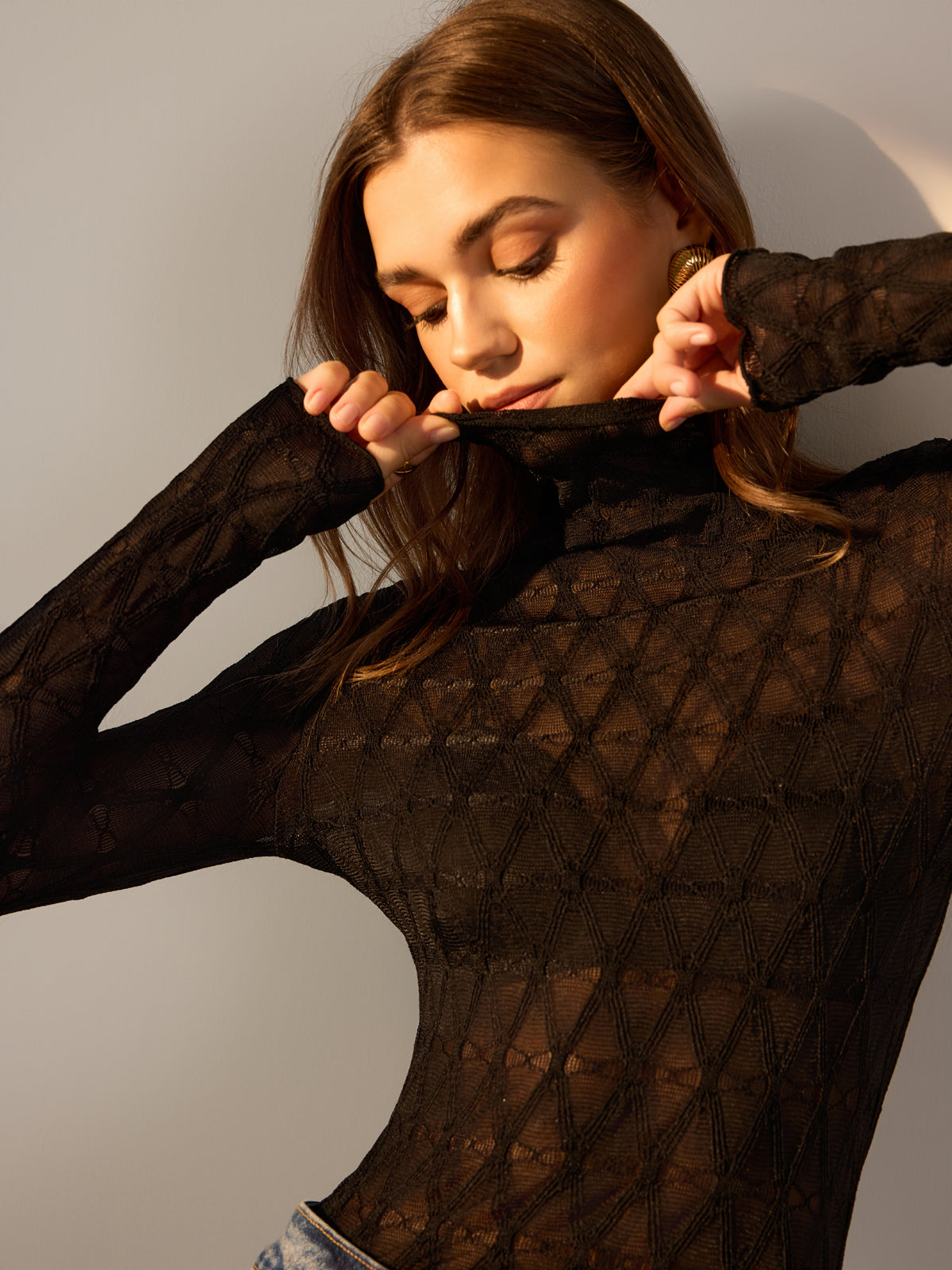 Fudus T-Shirt: Salat Trim, Semi-Transparent, Textured