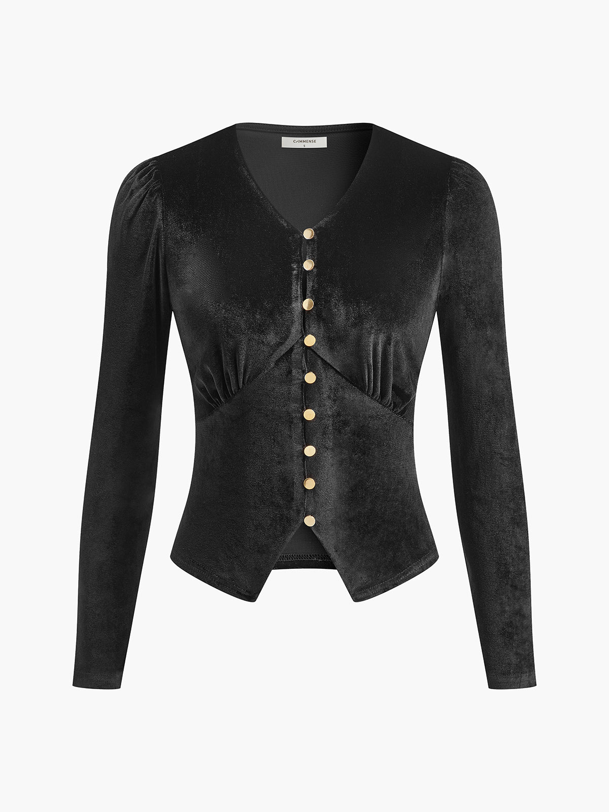 Fudus Samt-Oberteil mit Split-Knopf