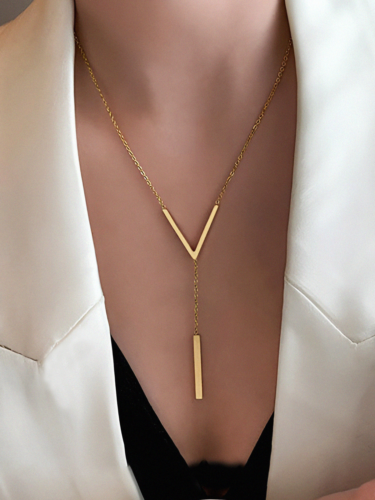 Damen Y-Kette mit Anhänger im Old-Money-Stil
 - Krohn-e